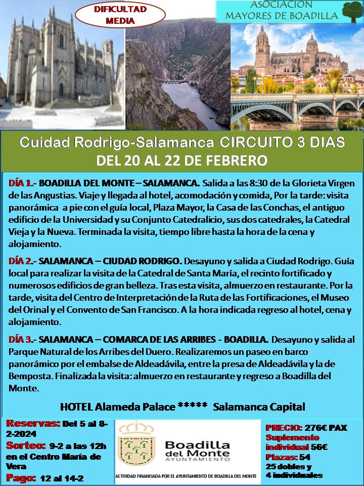 SALAMANCA-CIUDAD RODRIGO 2024:  20-22 DE FEBRERO